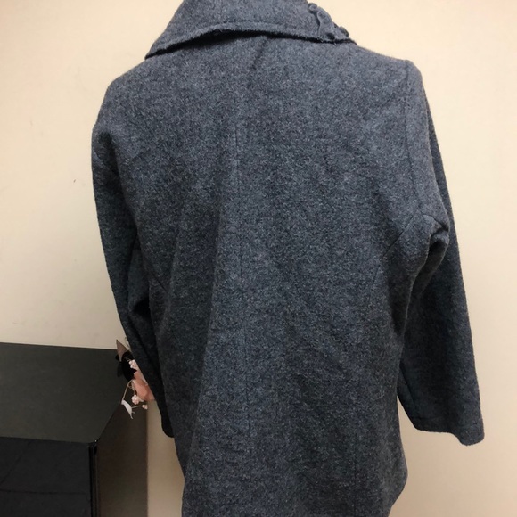 Gray wool blazer jacket coat Italian made Medium - Picture 4 of 8